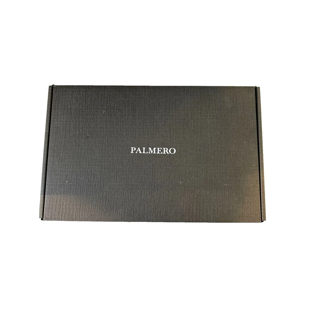 Palmero Makeup Brush Set Full Set 16 Brushes Faux Black Leather Zipper Case NEW